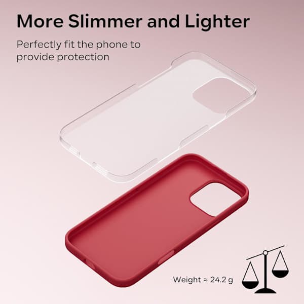 Flydende silikonecover til iPhone 16 Pro, stødsikker blød fuld beskyttelse (rød) iPhone 16 Pro Red
