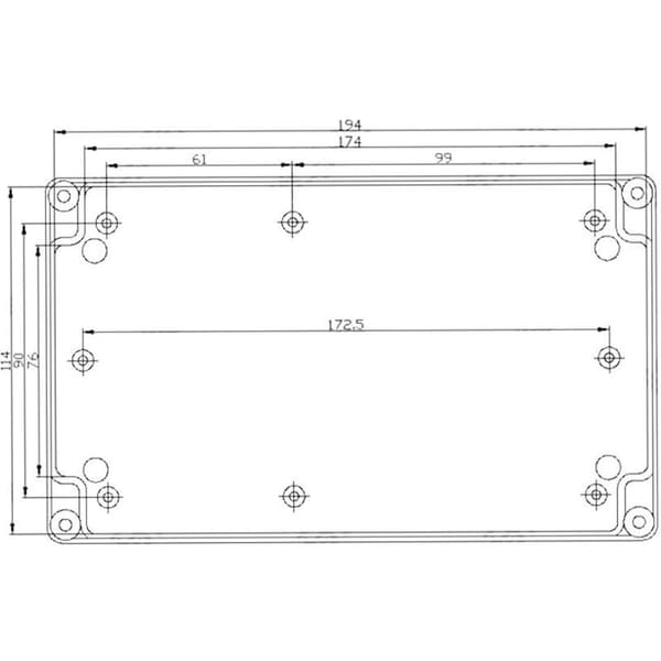 IP65-klassificeret vandtæt elektrisk samledåse, 200x120x56mm ABS[JUN]