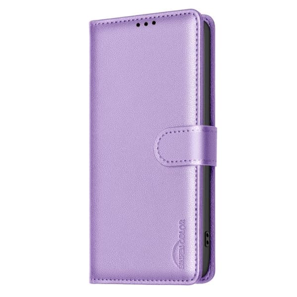 Läderfodral med RFID-skydd - Kompatibelt med iPhone 17 Pro[JUN] Purpur