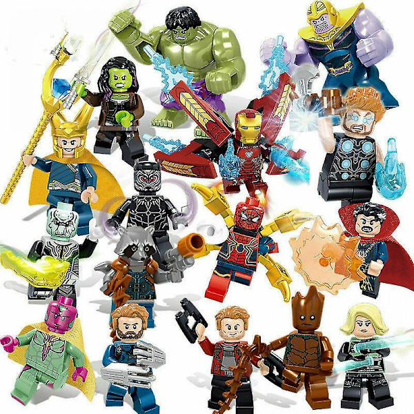 16 st Marvel Avengers Super Hero Comic Mini Figures Dc Minifig colorful