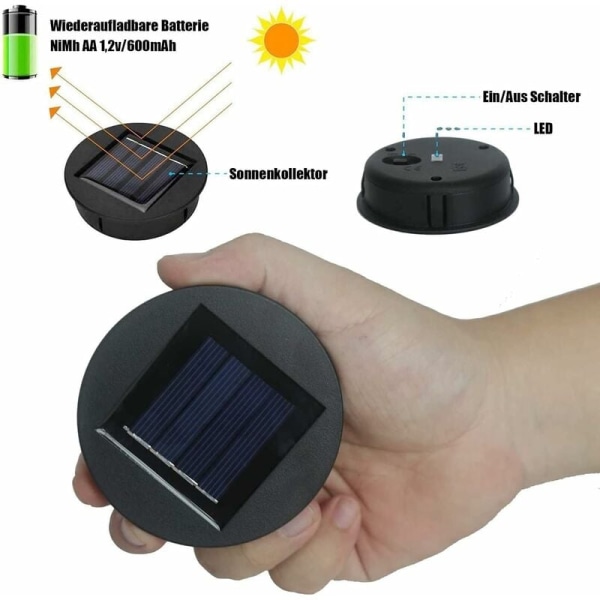 2-pak solcellelamper udskiftning LED-pærer, solpaneler, lygter, udskiftningsbeskyttelse, hængende lamper udskiftning