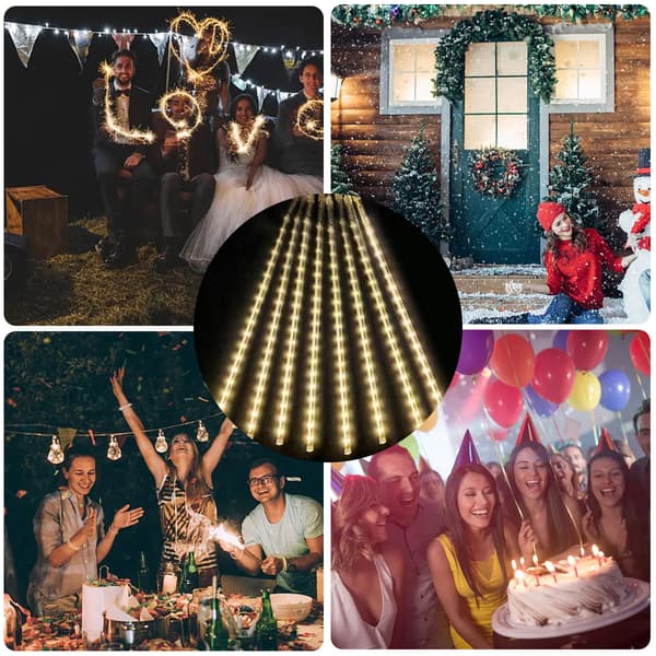Udendørs meteorregn lys til juletræ & Halloween[JUN] Warm white
