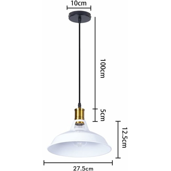 Vintage industriell taklampa E27 LED-lampa Retro taklampa