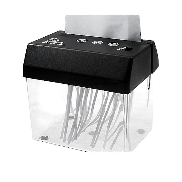 Bærbar elektrisk papirstrimmer USB batteridrevet strimmelkutter dokument papirkvern kontor --(WR)[C]