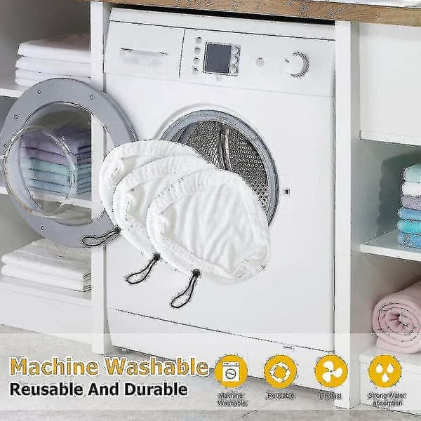 6-pakke vaskbare mikrofiber dampmoppputer, kompatible med H2O X5 dampmopper [JUN]