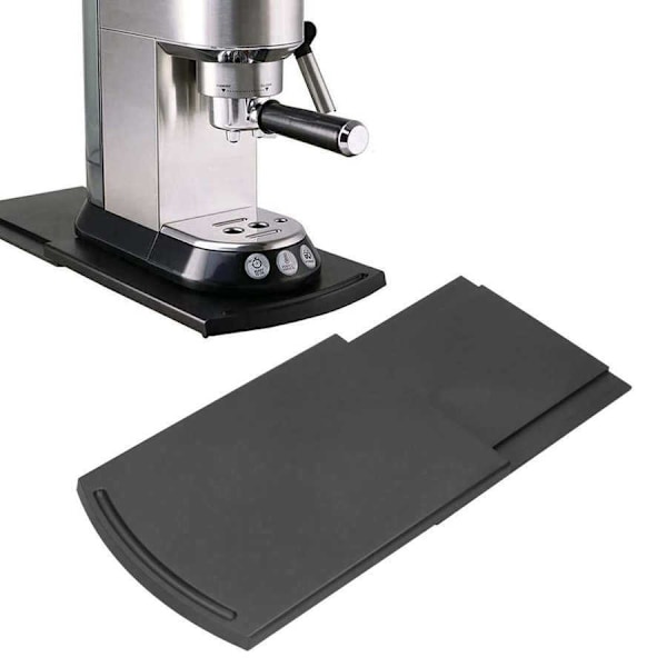 Svart multifunktionell utdragbar bricka för kök, utdragbar matta för kaffebryggare, mixer, köksmaskin, hushållsapparater, brödrost