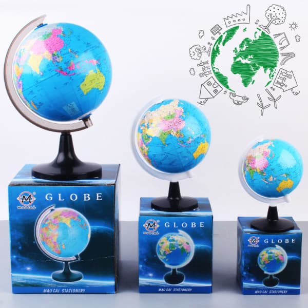 360-graders roterende studenterglobus Geografi Educational Childre Large