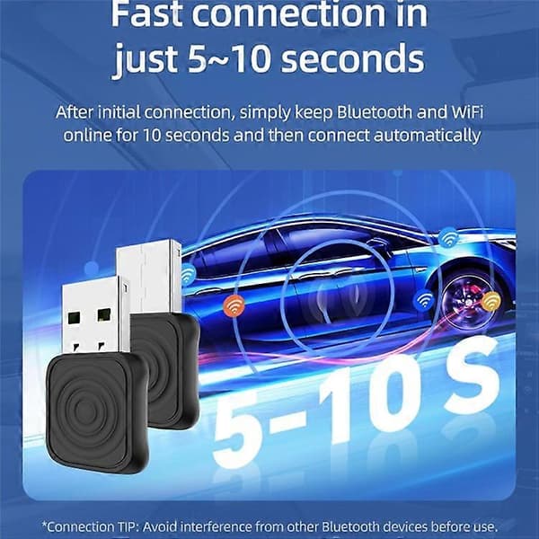 Carlinkit Mini Langaton CarPlay Android Auto -sovitin johdollisille autoille [JUN]