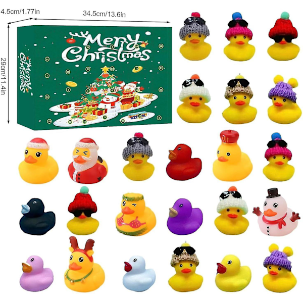 Julekalender 2023 med Gummiand, Jule Nedtælling til Børn, Badelegetøj And [JUN] 03(24 ducks)