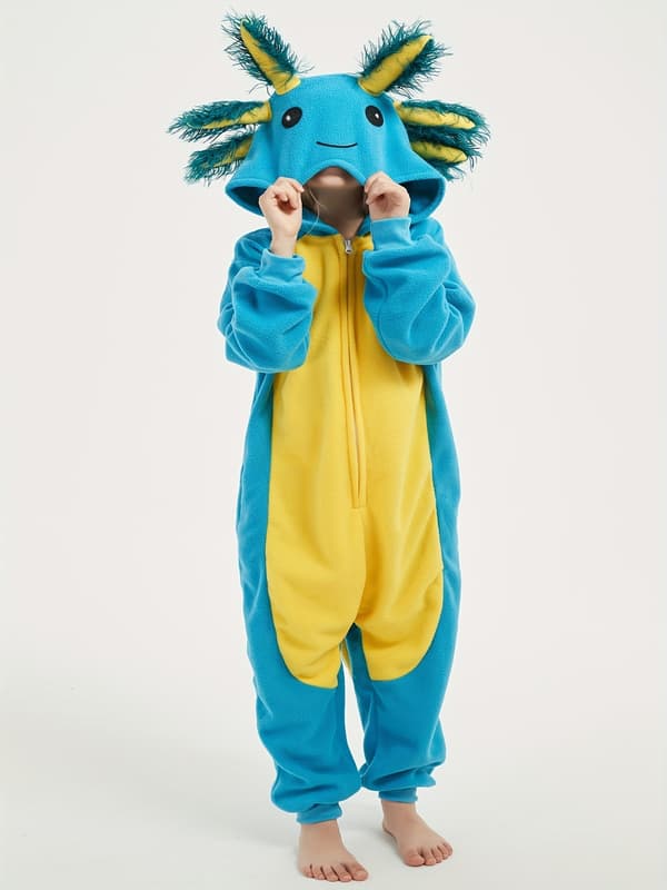 Børns Dyre Jumpsuit Hætte Romper til Drenge og Piger Efterår Vinter Festtøj Sky Blue 11-12Y