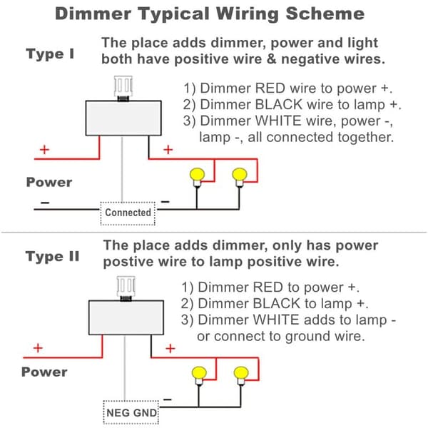 12V DC PWM lysdæmperkontakt justerbar controller til RV båd trailer varevogn, kompatibel med LED halogenpærer[JUN]