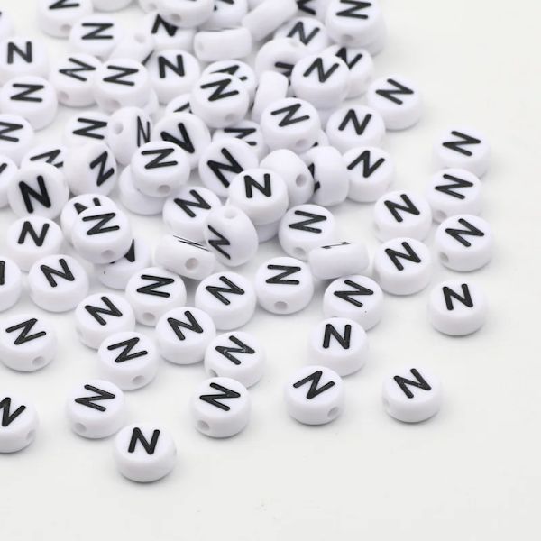 7x4mm akryyliset aakkoshelmet DIY-korujen valmistukseen 50/100/200kpl[JUN] N