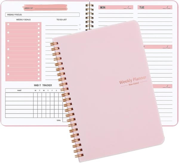 Udateret A5 Ugeplanlægger med Vanetracker & To-Do Liste [JUN]