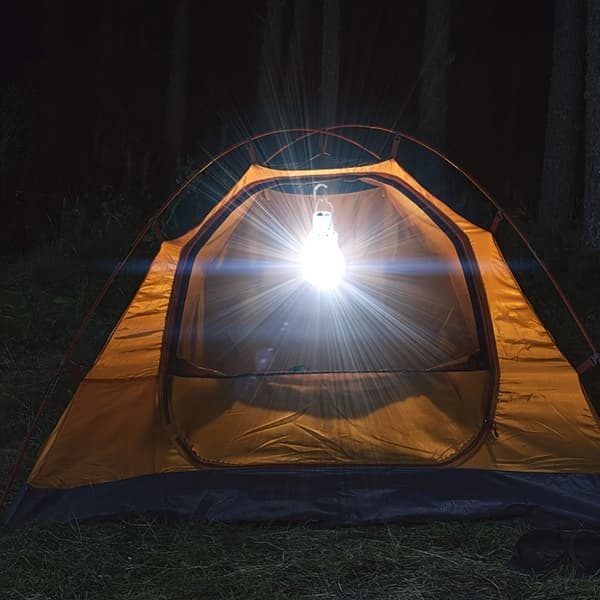 Solcelledrevet LED-utelampe med panel for hage og camping 2 St