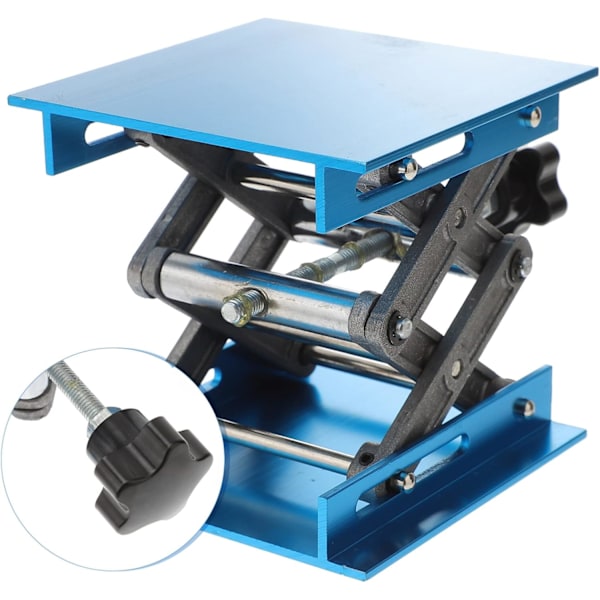2 stk. Lab Løftebord Laboratorie Sakselift Lab Stand Mini Løft Manuelt Arbejdsbord Aluminium