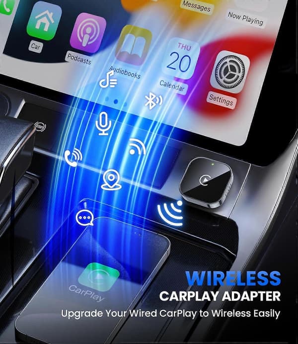 2025 Trådlös CarPlay-adapter & Android Auto-dongel för iOS & Android[JUN]