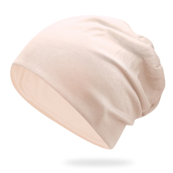 Kvinner Menn Stilig Lue Tynn Hip-hop Myk Stretch Slouchy Skull Cap Ny beige