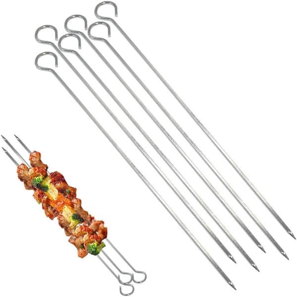 12 metallspyd til grilling, pakke med 12