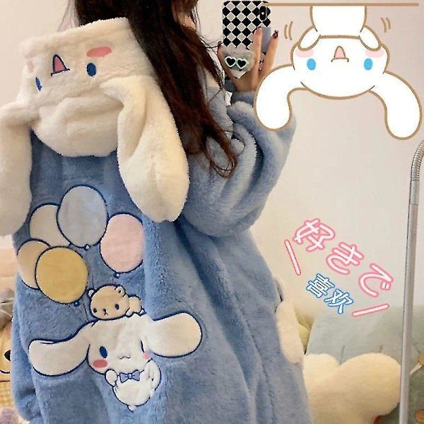 2024-2022 Talvi Kawaii Sanrio Pyjamat Animaatio Kuromi Cinnamoroll My Melody Pyyhkeet Pehmeä Lämmin Ja Mukava Pyjama Housut Setti XXL 173-185CM XXL 173-185CM 20