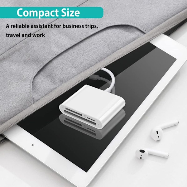 CF SD TF Lightning Kortläsare Adapter Universell Kortläsare för Apple