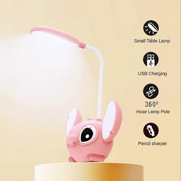 Disney Stitch LED Skrivebordslampe med USB-lading og Blyantspisser[JUN] Stitch