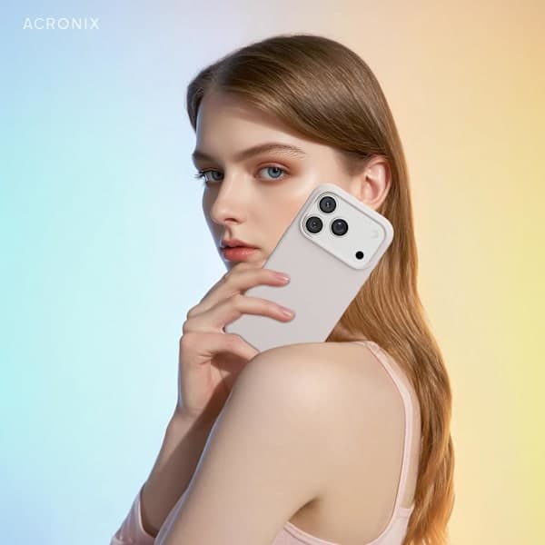 Flytende silikondeksel til iPhone 17 Pro Max, støtsikker myk full beskyttelse, lys grå iPhone 17 Pro Max Light grey