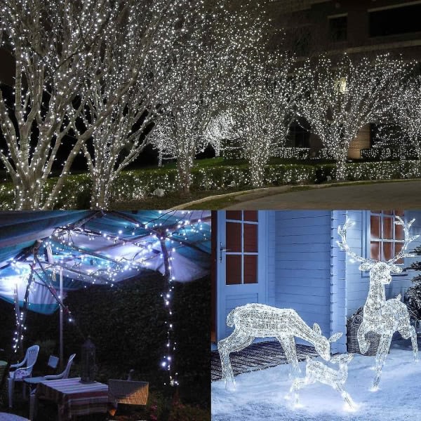 Fairy Lights 15m 100 Led Kallvit julbelysning inomhus