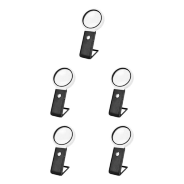 1/2/5 Foldbart forstørrelsesglas med LED-lys - High Definition A 80mm 6X 25X A 80mm 6X 25X 5PCS