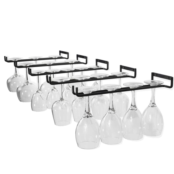 Hængende glasholder - Vinglasholder med 5 skinner til 13-18 glas - WELLNGS
