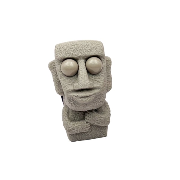 Klämande leksaker med pop-out ögon Mini Rock Man Stress relief för barn tonåringar (gul)