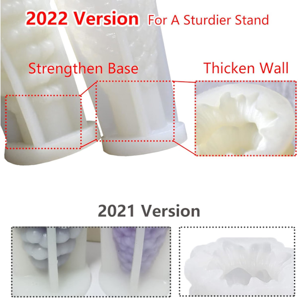 2 stk. Lysforme, 3D-Juletræ 2022 Xmas Trees