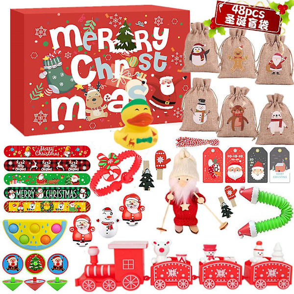 Ny Jul Emalj Anka Blind Box Little Yellow Duck Jul Adventskalender Box Countdown Blind Box Set