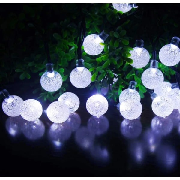 Zodight Solar Fairy Lights - 9,5 M, 50 LED-kristallkulor, 8 lägen