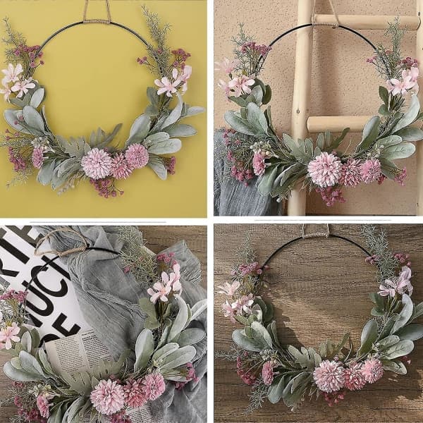 Helårs kunstig blomsterkrans for dørdekorasjon
