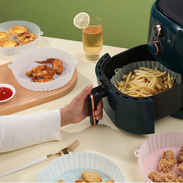 Silikongryde til Air Fryer med omkreds 56 cm green