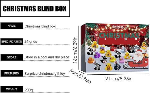 Adventskalender 2023 med gummiank, nedtelling til jul for barn, badeleke and [JUN] 0716 ducks8 AccessoriesS