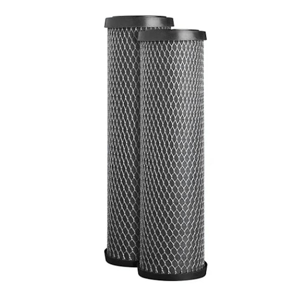 4 stk Kullvannfilter 10 tommer Standard Helhus Kolomslag Sediment og Smak & Lukt Erstatningsfilter
