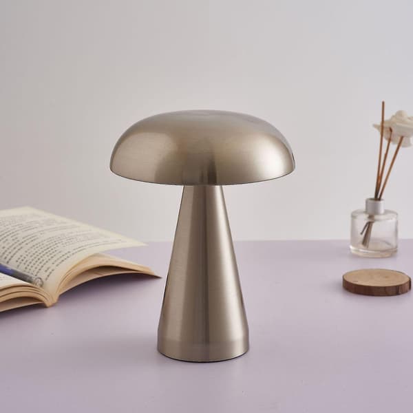 LED Soppebordlampe med USB-lading i bronse for soverom