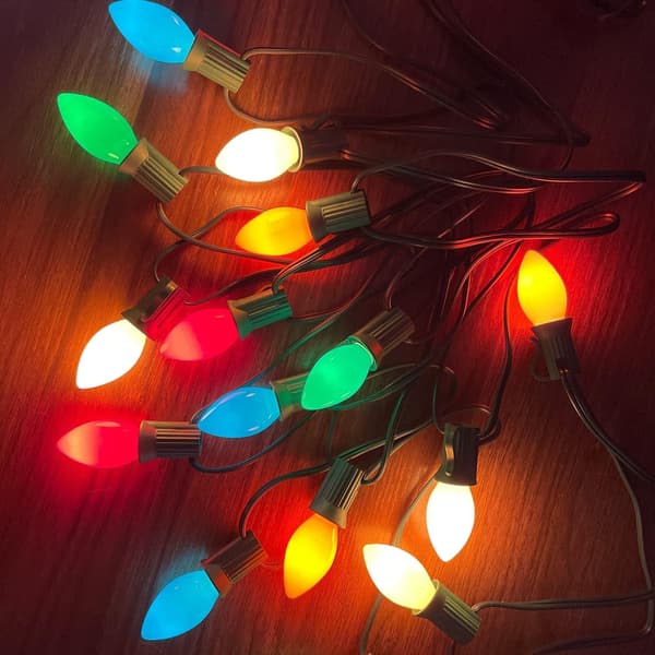 7,6 m C7 LED Keramiske Julelys i Flerfarget [JUN] Ceramic Multicolor