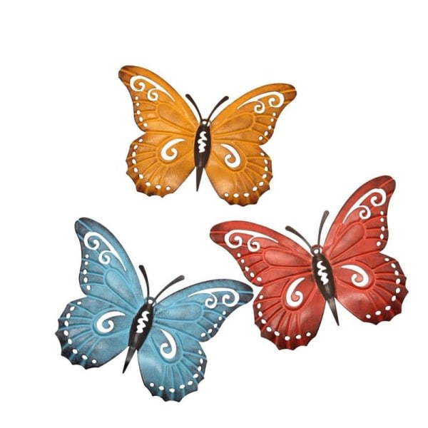 3 stycken fjärilar väggdekoration fjäril väggdekoration