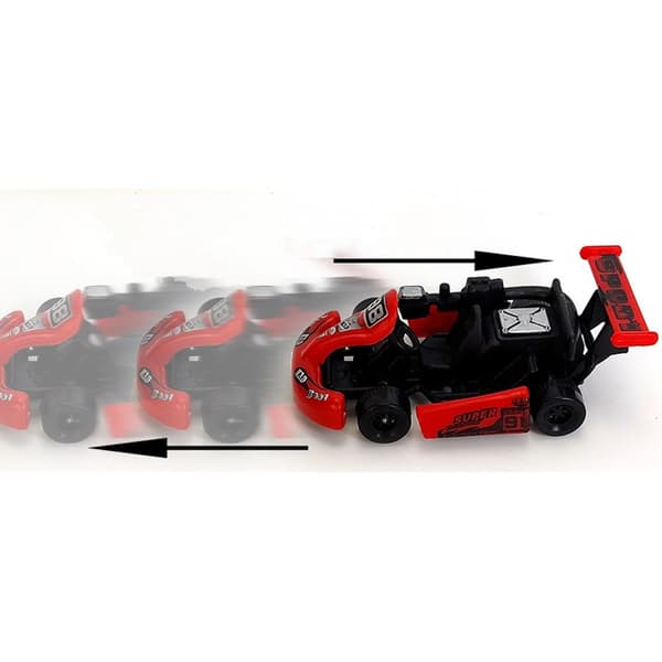 5 stk. Pull Back Bil Legetøj Inertial Go Kart