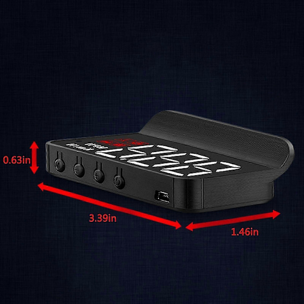 Head-Up Display, Universal GPS HUD til bil, speedometer med USB-interface, hastighed, kørselsretning, overhastighed, fejlkode, til alle køretøjer