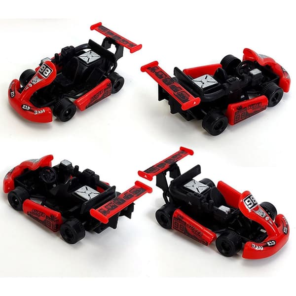 5 stk. Pull Back Bil Legetøj Inertial Go Kart