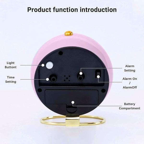 Enkel elektronisk skrivbordsklocka Barnväckarklocka Student
