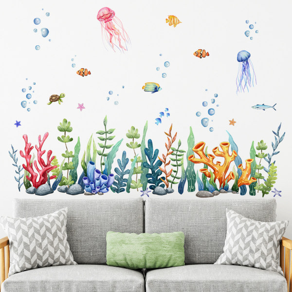 Sjögräs fisk mönster väggdekor väggdekoration För boende