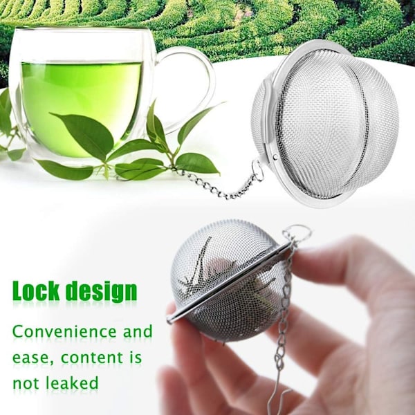 2-pack Tea Strainer - Stainless Steel Tea Strainer with Fine Mesh, Premium Tea Filter Tea Infuser with Extended Chain Hook[JUN]