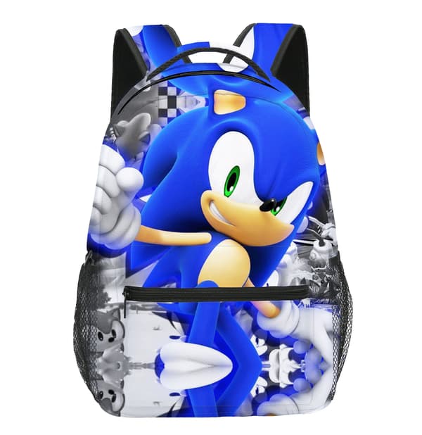 2025 Sonic the Hedgehog Rygsæk - Skoletaske til børn [JUN] 1