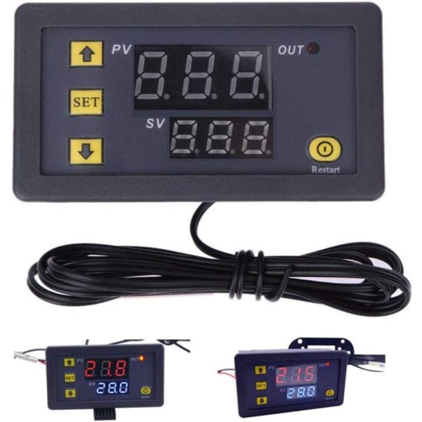 12V 20A W3230 LCD digital termostatstyrenhet Regulator Højtemperaturalarm