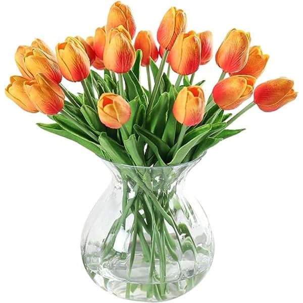 20 kunstige tulipanblomster til bryllupsbukett [JUN]