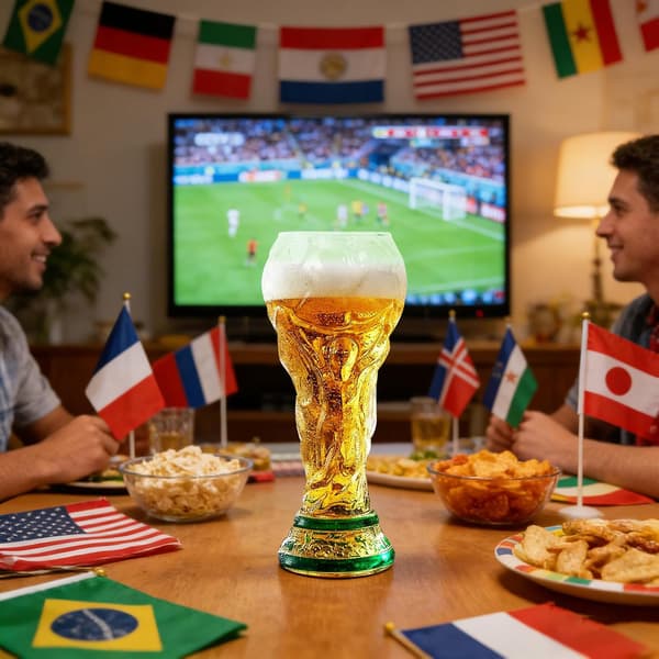2026 VM-trofæ ølglas 500 ml holdbart glas fodboldgave til mænd far